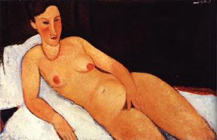 Amedeo Modigliani Nude with Coral Necklace oil painting picture
